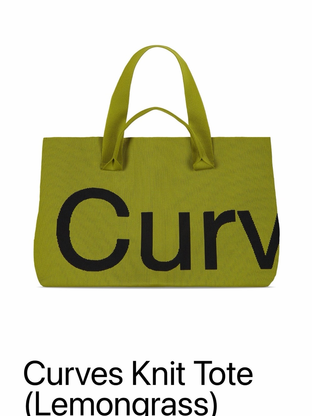 Curves Knit Tote Lemongrass - Stylish Women's Handbag